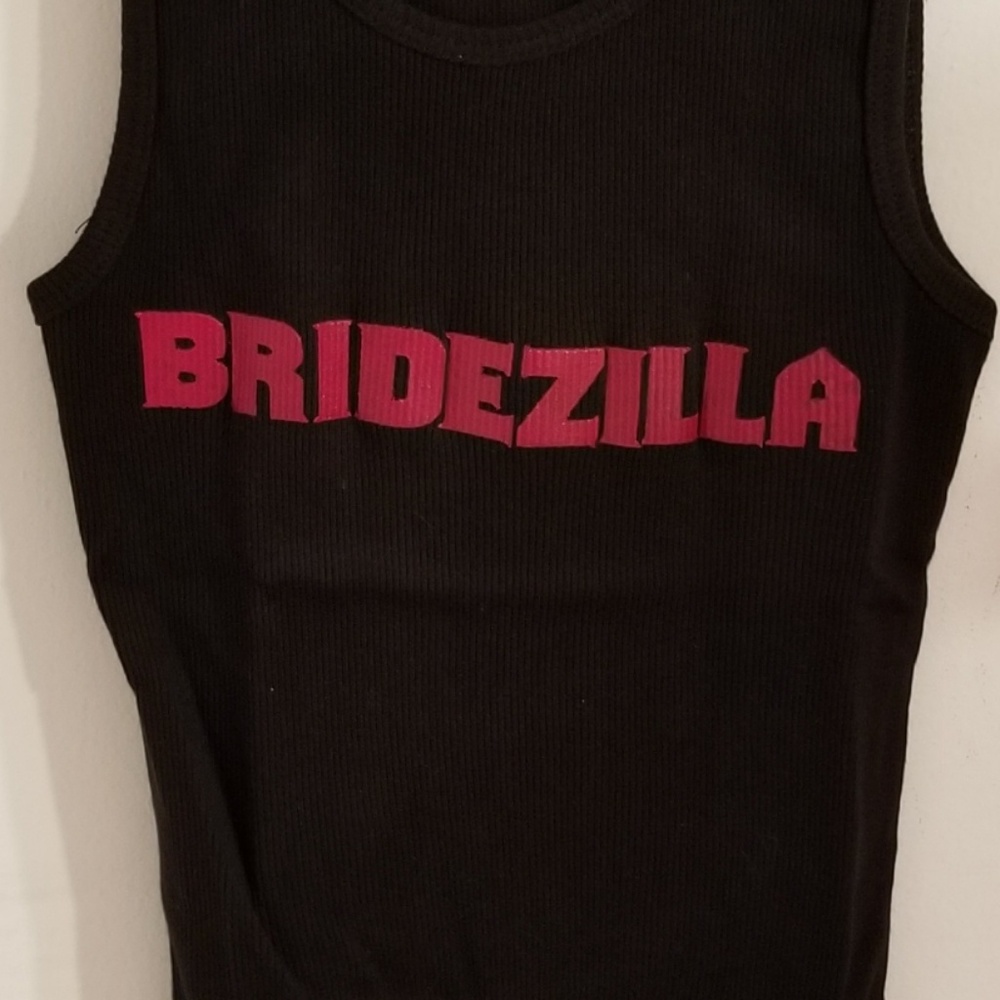 Bridezilla Screen Printed  Black Tank